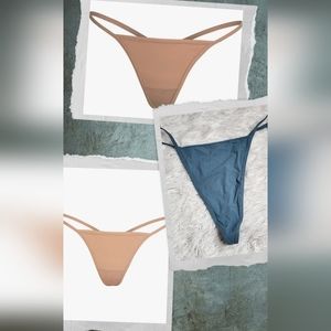3Pcs SKIMS FITS EVERYBODY T-STRING THONG/ OCHRE,  KYANITE,  SIENNA/3X NWT